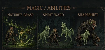 Cyrus Oakenmind: nature magic and spectral wolf