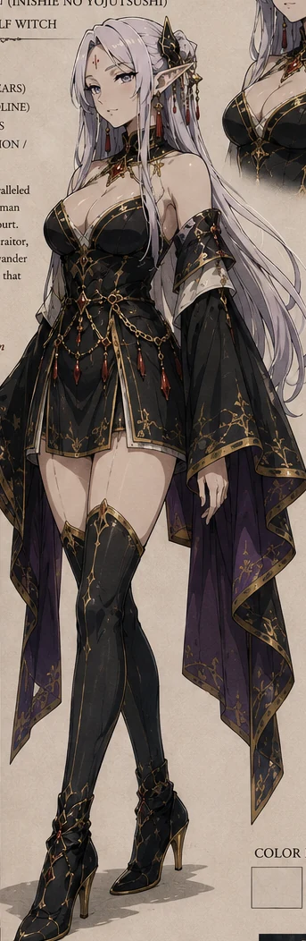Tamamo-no-Mae: black-and-gold outfit