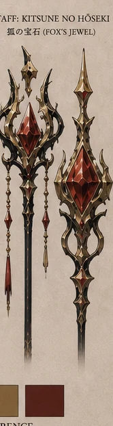 Tamamo-no-Mae: kitsune no hōseki staff