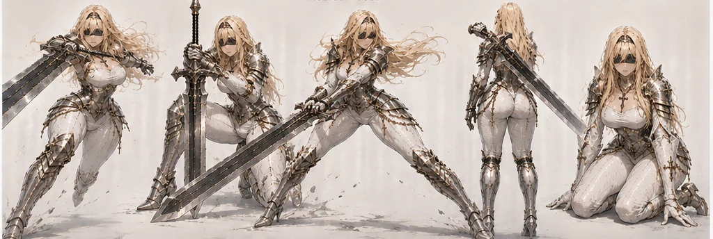 Beatrice: greatsword action poses