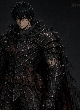 Rokudō Kensei, Rokudō Kensei is a black-haired swordsman clad in near-black layered plate