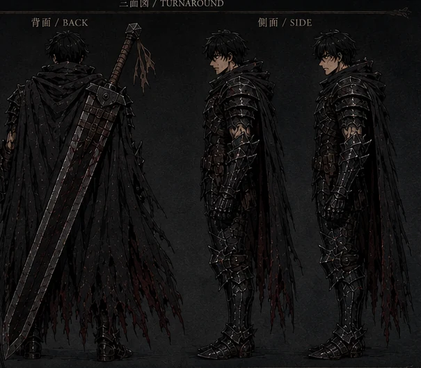 Rokudō Kensei: armour and cloak turnaround