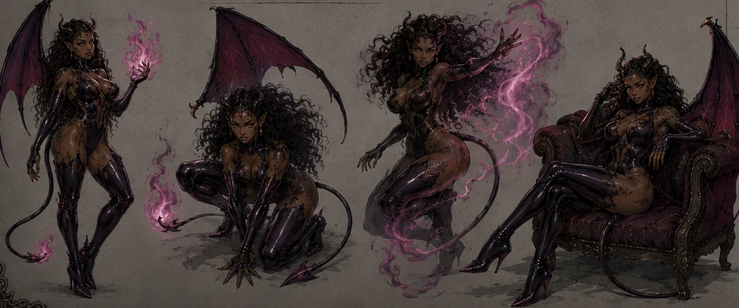 Lilith: forbidden-flame poses