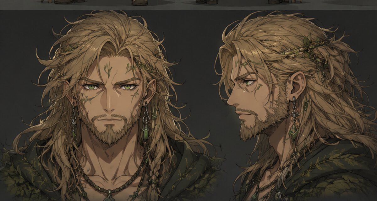 Druid concept art — Face studies