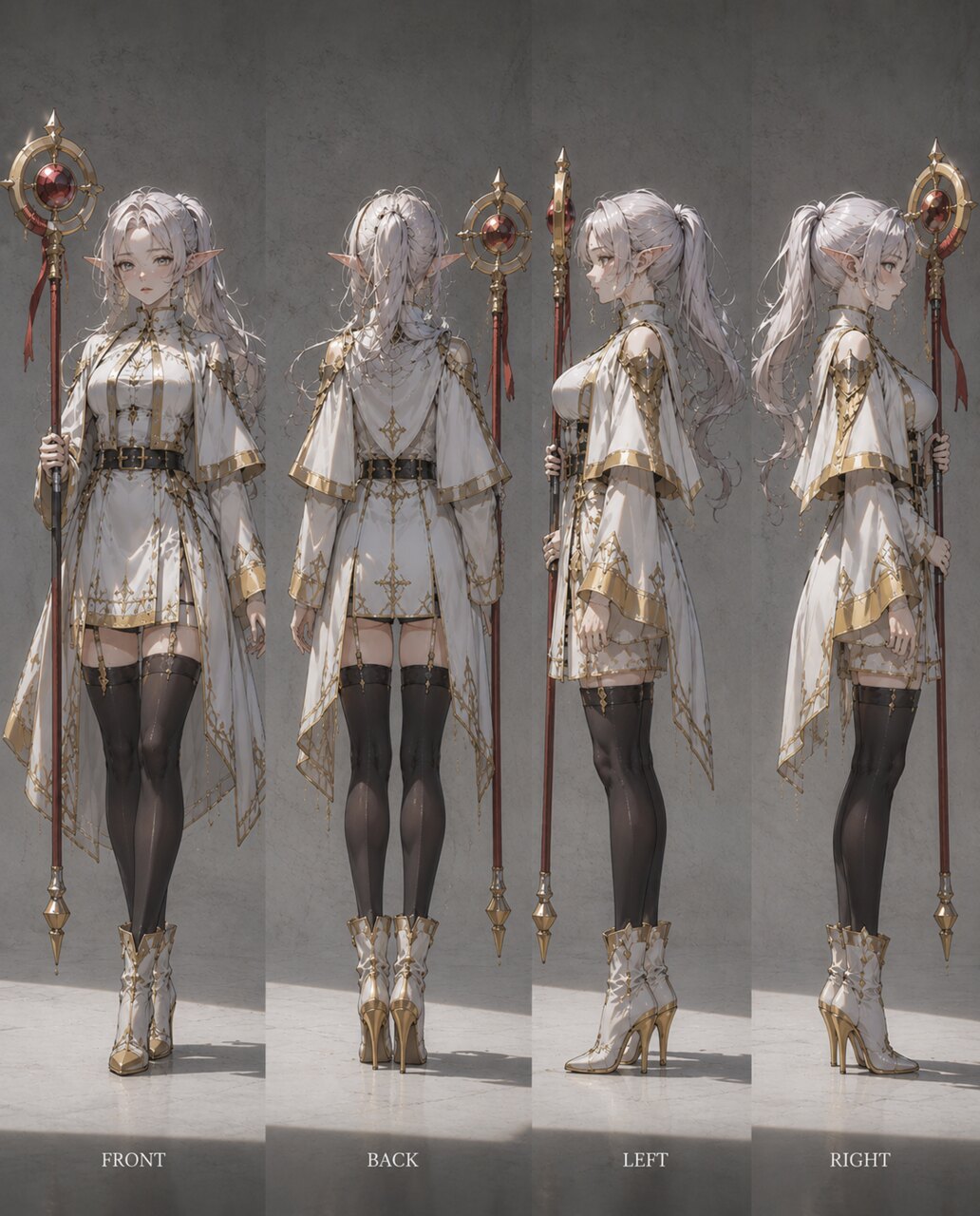 Mage concept art — Turnaround