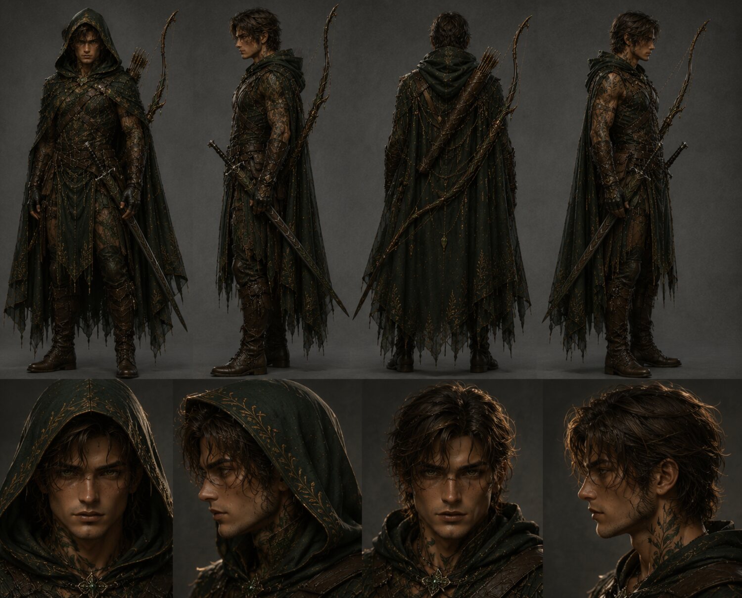Ranger male concept art — Turnaround