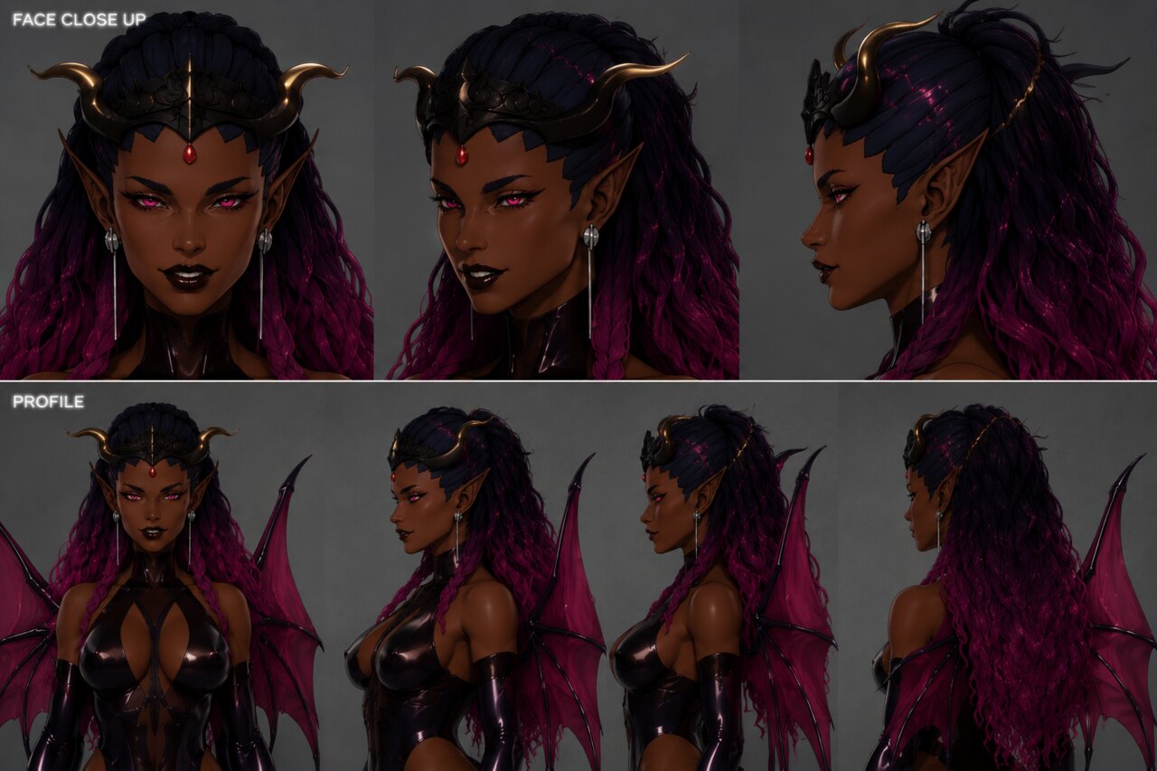 Vampire Necromancer concept art — Face study
