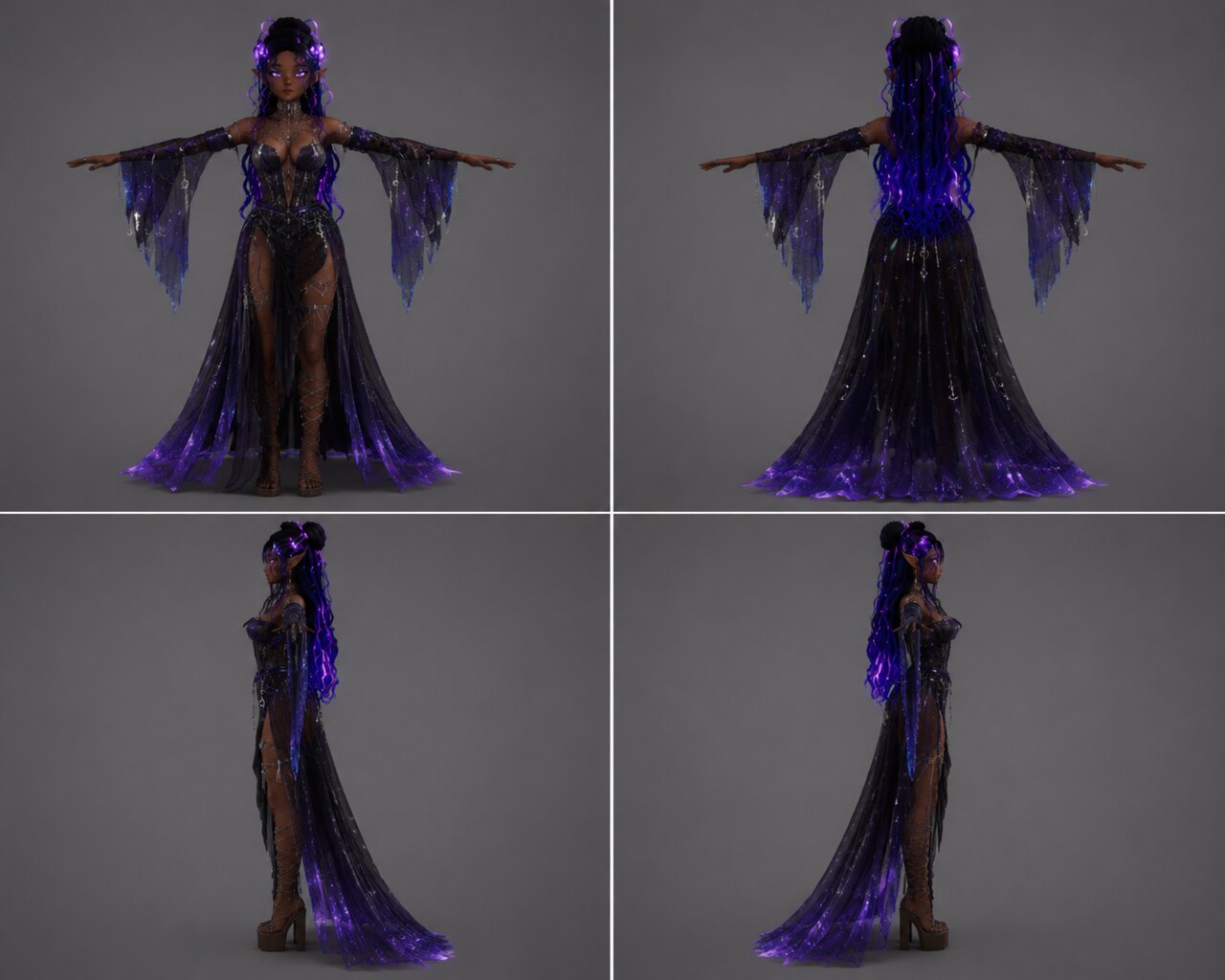 Witch concept art — Turnaround